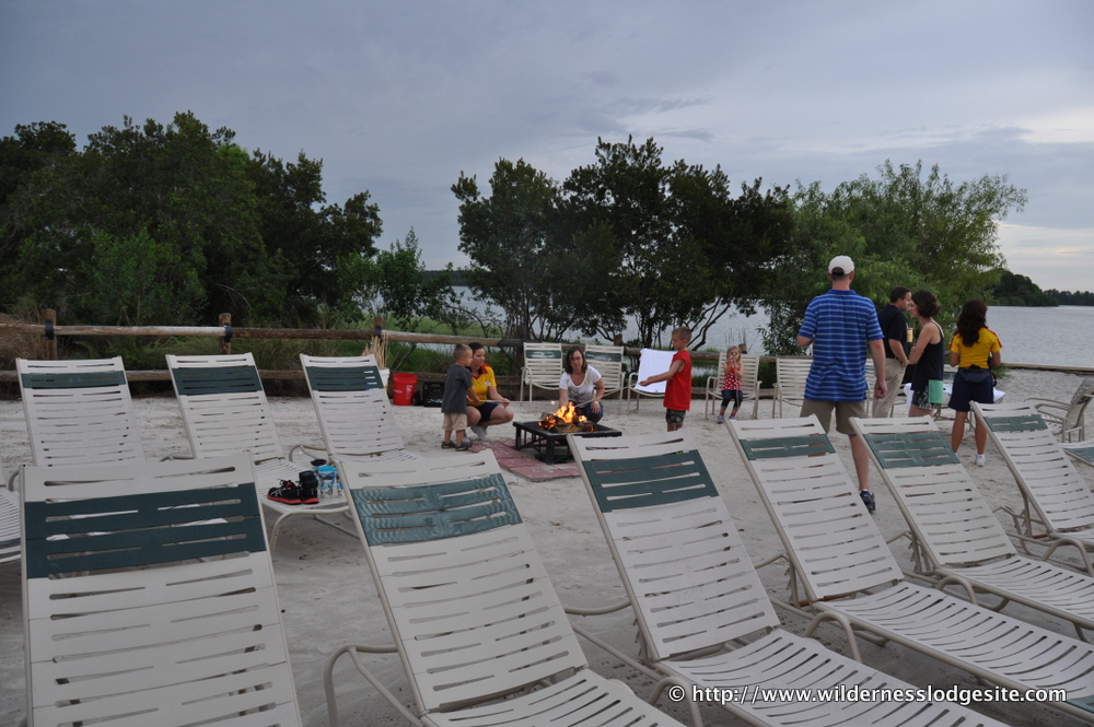 Camp Fire at Bay Lake Beach